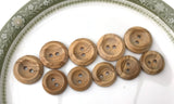 Round Natural Colour Wooden Buttons - Premium Buttons from Smart as a button - Just £0.35! Shop now at Smart as a button