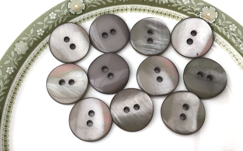 18mm Pearlised Grey Vintage Buttons - Premium Buttons from Smart as a button - Just £0.25! Shop now at Smart as a button