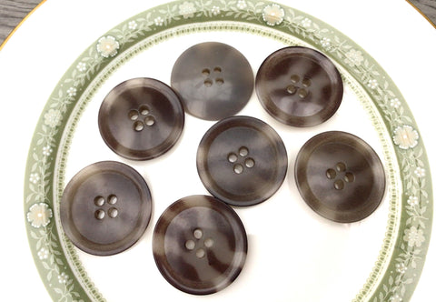 Vintage 28mm Grey and Black Tortoiseshell Buttons - Premium Buttons from Smart as a button - Just £0.25! Shop now at Smart as a button