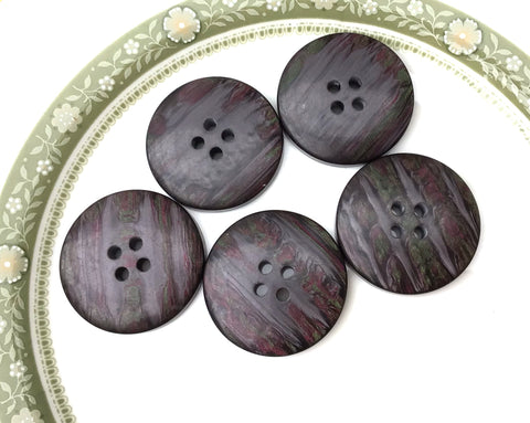 28mm Vintage Resin Grey Buttons with Stripe Pattern - Premium Buttons from Smart as a button - Just £0.50! Shop now at Smart as a button