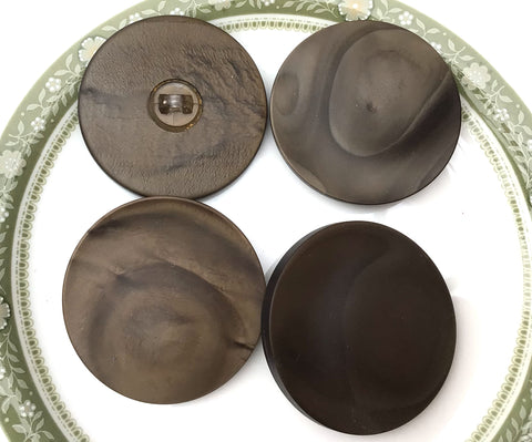 40.5mm Brown Vintage Buttons with Raised Circle - Premium Buttons from Smart as a button - Just £0.50! Shop now at Smart as a button