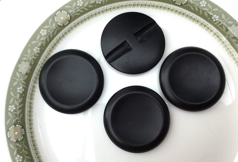 Pack of 4 Vintage Black Shallow Bowl Buttons - Premium Buttons from Smart as a button - Just £2! Shop now at Smart as a button