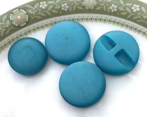 Pack of 7 Vintage Teal Blue Buttons | Smart as a button