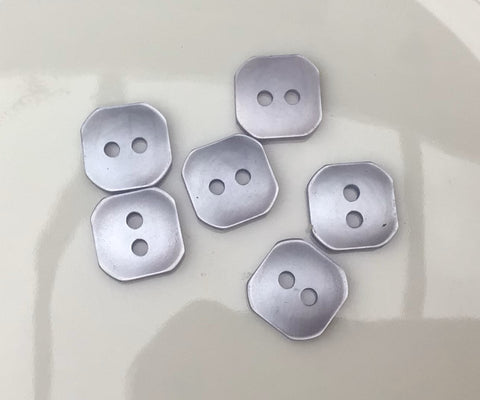 Pack of 6 Vintage 10mm Square Lilac Buttons - Premium buttons from Smart as a button - Just £1! Shop now at Smart as a button