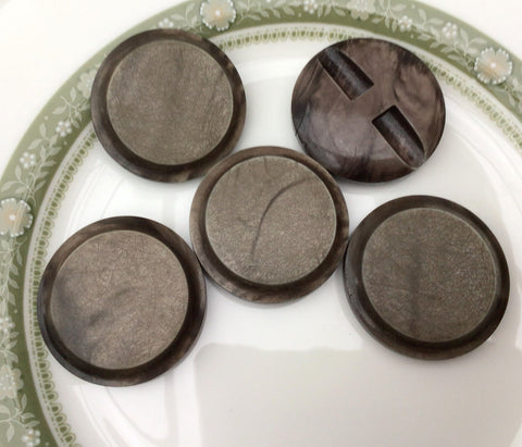 Vintage 31mm Brown Buttons With Circle Design - Premium Buttons from Smart as a button - Just £0.25! Shop now at Smart as a button